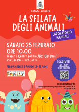 locandina informativa con animali fantastici disegnati