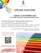 locandina di presentazione con matite e gessetti colorati
