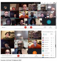 partecipanti gruppo di lavoro collegati in videoconferenza