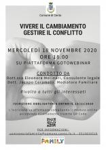 locandina informativa dell'incontro con due pugni  di mani che si scontrano