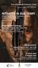 locandina con fotografia dipinto della mostra Nicola Samorì
