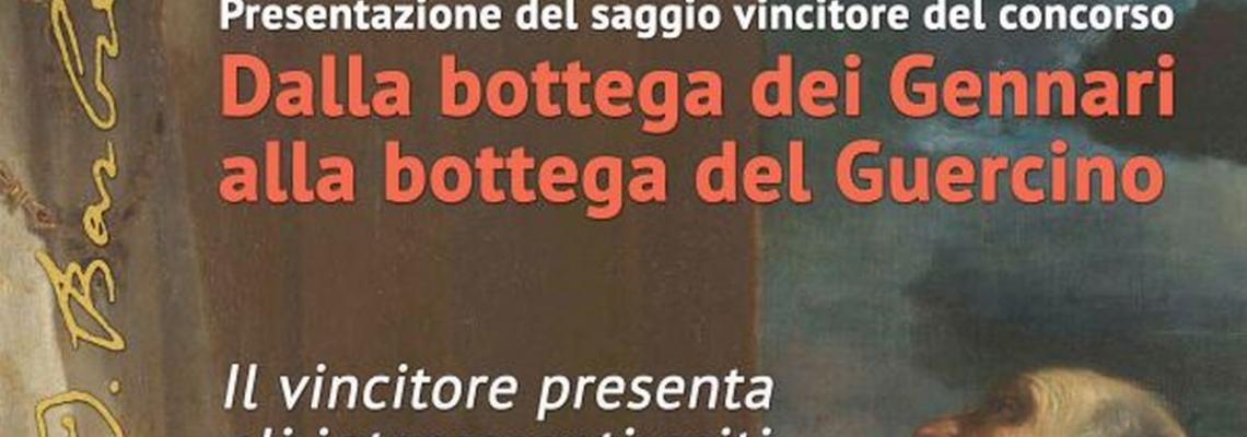 particolare locandina presentazione del saggio vincitore con quadro Guercino