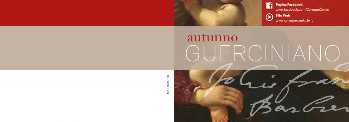 copertina pieghevole rassegna con quadro Guercino Madonna col bambino