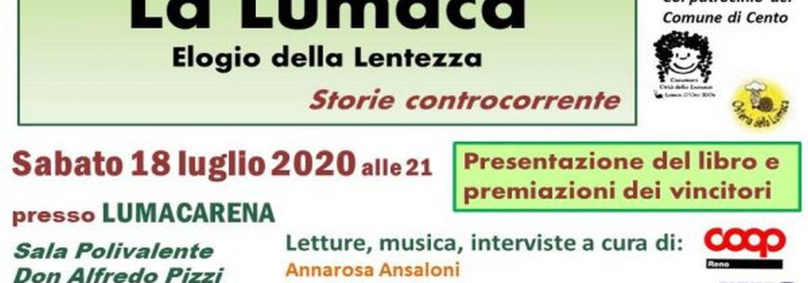 locandina premiazione concorso con informazioni evento e lumaca sul prato