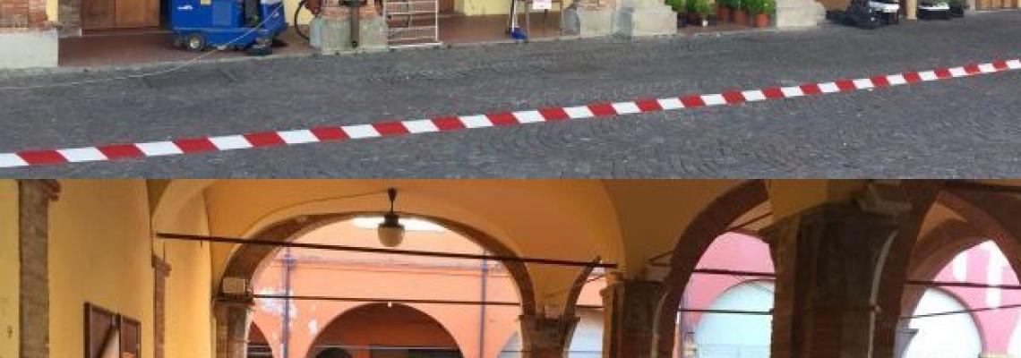 pulizia portici cittadini