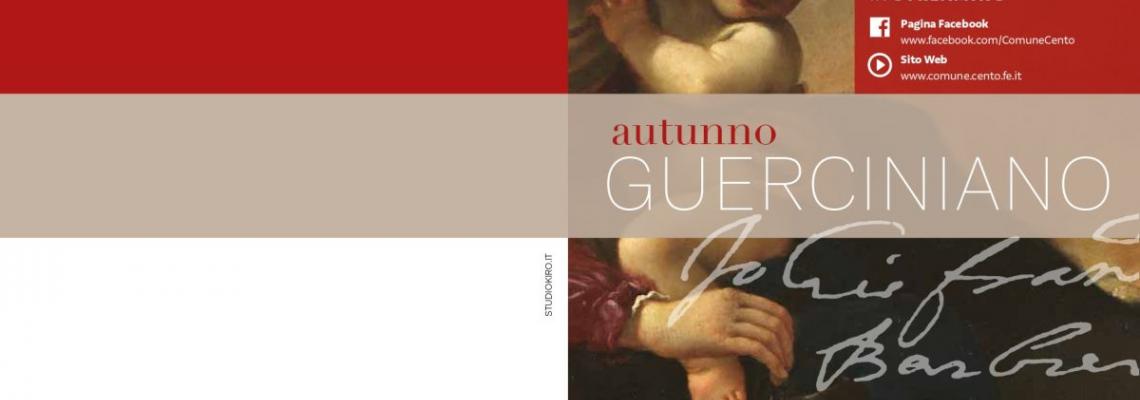 copertina depliant rassegna con quadro Guercino Madonna col bambino