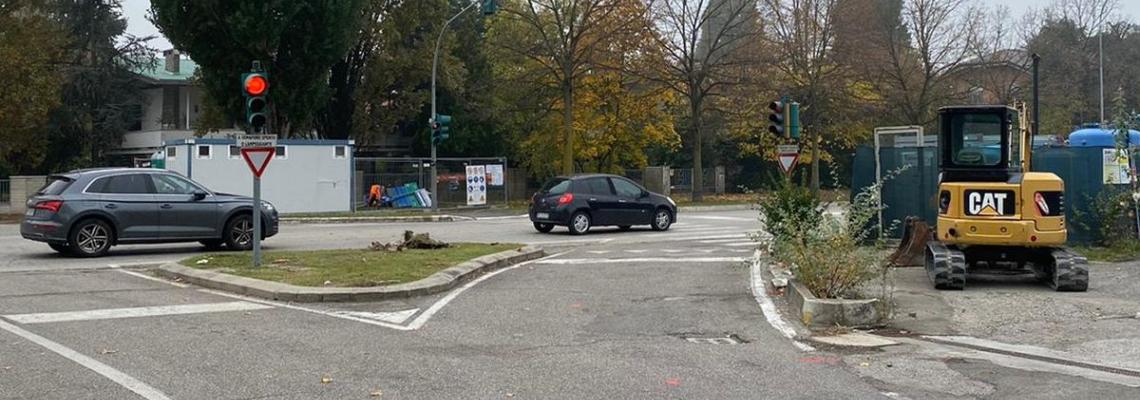 ruspa all'intersezione via santa liberata con via bologna