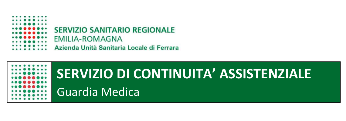 Intestazione del servizio di guardia medica dell'AUSL Ferrara