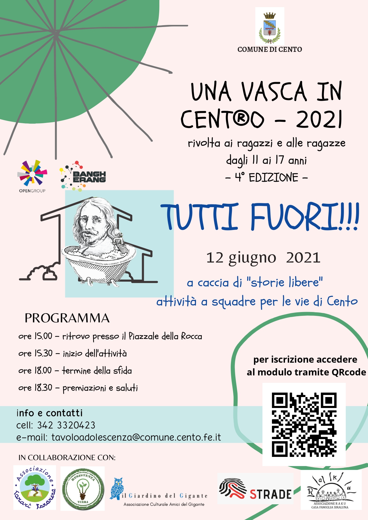 locandina dell'evento con testo programma e partner aderenti e logo